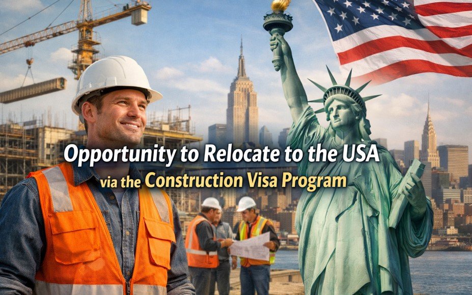 Opportunity to Relocate to the USA via the Construction Visa Program